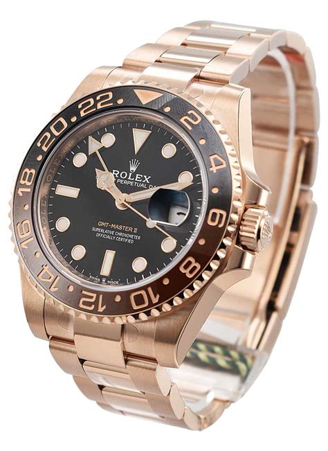 gmt master 2 rolex rose gold|rolex gmt master ii price.